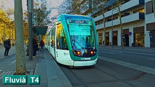 Fluvià T4  TRAM Barcelona  Alstom Citadis 302  Trambesòs [upl. by Enirolf988]