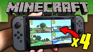 en MINECRAFT se pueden 2 jugadores con una Nintendo SWITCH 😎 y 4 también [upl. by Aneerol]