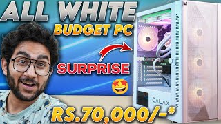 Value for Money ALL AMD White Gaming Pc Build Under Rs70000 ONLY  Ryzen 5 5600X RX 6600 [upl. by Martella]