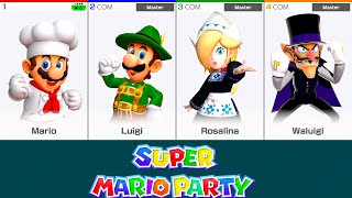 Super Mario Party Switch Mario Chef vs Luigi Lederhosen vs Rosalina Volendam vs Waluigi Vampire [upl. by Alyel]