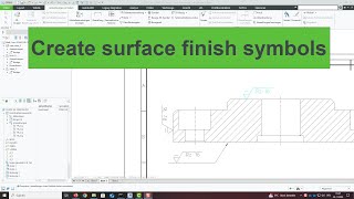 Create surface finish symbols in Creo drawings or parts with Symbols or modelbased definition [upl. by Rooney]