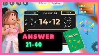 Math Difficulty Chart Obby Answer 2140 Guide [upl. by Mady]