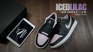 UNBOXING BLACK ICED LILAC 2023 Air Jordan 1 Low [upl. by Kcajyllib573]