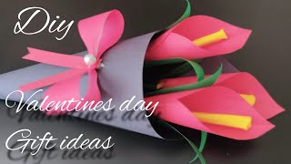 Valentines day craftvalentines day gift ideasvalentines day flower bouquet3kidswonderland [upl. by Aridaj]