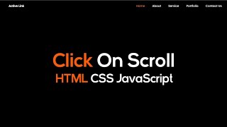 How to Make an Active Nav Link On Scroll using HTML CSS amp JavaScript [upl. by Sinnek]