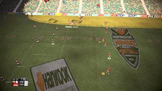 Rugby League Live 2 Gameplay Roosters vs Dragons [upl. by Mcclenon29]