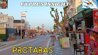 Early Evening Stroll Along Protaras Strip Cyprus [upl. by Tehr804]