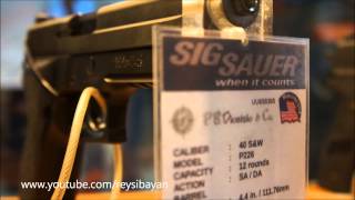 Arms Show 2013 The Sig Sauer Pistols  DSAS Megamall [upl. by Enileve]