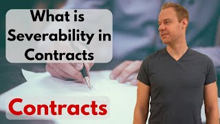 What is a severability clause in contracts How are they useful to you in your contracts [upl. by Nilrem]