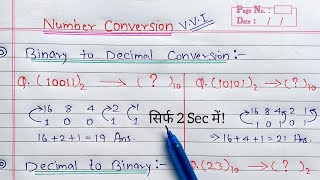 Binary to Decimal and Decimal to Binary Conversion  Learn Coding [upl. by Marika]