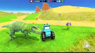 El Pollito pìo 3d  Los Pollitos dicen pìo pìo  El Dinosaurio y Tractor vs toro  El Tractor a52 [upl. by Raine]