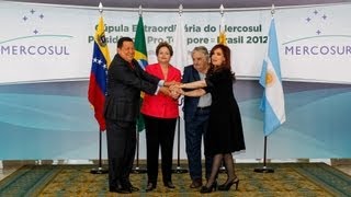 Foto oficial de mandatarios Cumbre Mercosur Brasilia 2012 [upl. by Rossy]