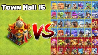 Town Hall 16 vs All Max Troops🔥 Clash of Clans [upl. by John]