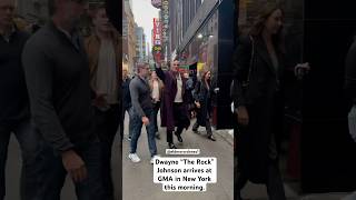 Dwayne “The Rock” Johnson waves to fans as he arrives at GMA in New York this morning newyork [upl. by Johansen]