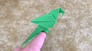 ORIGAMI PARROT  ORIGAMI BIRD  DIY EASY [upl. by Wurtz]