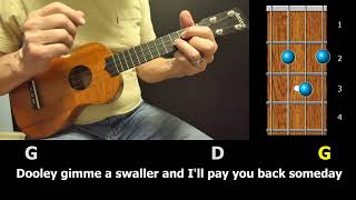 Dooley The Dillards  Clawhammer Ukulele with Tablature [upl. by Okikuy]