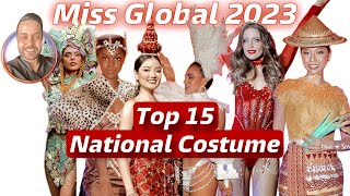 Miss Global 2023  Top 15  National Costume [upl. by Adnilra234]