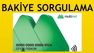 Multinet Bakiye Sorgulama Nasıl Yapılır [upl. by Hevak525]