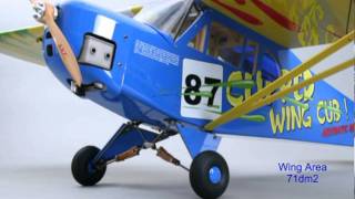 PIPER J3 Clipped Wing Cub 30cc Dle Engine Plane Flying Airplane Aircraft CMP CMPro [upl. by Silva]