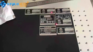 Adhesive Backed Aluminium Labels Laser Engraving and Cutting Machine [upl. by Lidaa]