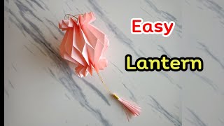 DIY paper lantern 🏮 How to make Chinese Lantern  tutorial easy lantern origami [upl. by Akers]