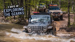 Jeeps vs Toyotas Overlanding the Ozarks  A 3 Day Adventure [upl. by Dirgis]