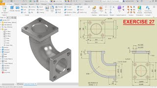 Autodesk Inventor Tutorial For Beginners Exercise 27 [upl. by Nalrah16]