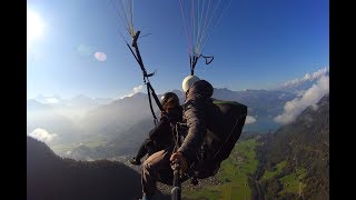 Paragliding in Interlaken  Switzerland Travel Vlog [upl. by Villada]