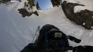 Revelstoke Chute climbing with Michael Delesky and his 2012 Polaris RMK [upl. by Attenol]