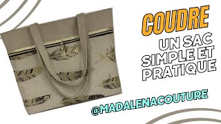 Coudre un sac simple et pratique  Tuto Couture Madalena [upl. by Adur608]