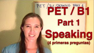 INGLÉS PET  B1 Speaking Part 1 I Inglés para hablantes de español [upl. by Lothar]