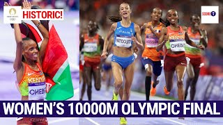 10000M FINAL KENYAS BEATRICE CHEBET NADIA BATTOECLETTI SIFAN HASSAN  Olympics 2024 Athletics [upl. by Eynenihc]