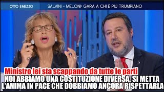 Scontro stellare Tra la Gruber e Salvini Quando sbaglia un politico cosa va fatto [upl. by Farrica]