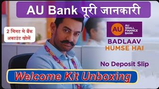 AU Bank Welcome Kit Unboxing [upl. by Yoshio]