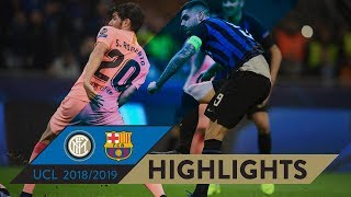 INTER 11 BARCELONA  HIGHLIGHTS  Matchday 04  UEFA Champions League 201819 [upl. by Romito702]