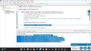 Exception Handling in java youtube javatutorial exceptionhandling java [upl. by Adamik]