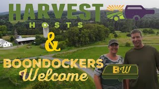 BOONDOCKING with HARVEST HOST and BOONDOCKERS WELCOME [upl. by Amanda]