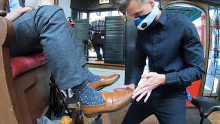 ASMR SHOE SHINE with JASON DORNSTAR  Original Shoe Shine ASMR [upl. by Yks]