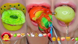 Marshmallow Satisfying ASMR Eating EMOJI FOOD CHALLENGE Mukbang 먹방 [upl. by Johanna541]