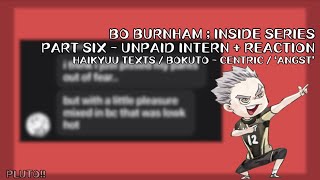 inside by bo burnham  part six unpaid intern  reaction video  haikyuu texts  pluto [upl. by Yager]