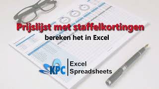 Prijslijst met staffelkortingen berekenen in Excel ✅ [upl. by Swainson]