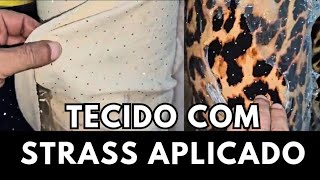 Viscolinho com Strass aplicado estampado e liso [upl. by Pavier]