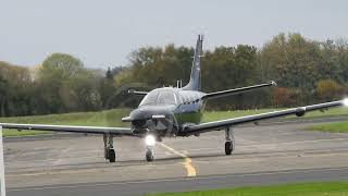 Brand new Daher TBM900 Taxi at Leeds East Airport [upl. by Nivac]