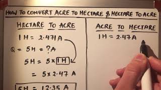 How to convert acre to hectare and hectare to acre  Convert acre to hectare and hectare to acre [upl. by Anelegna]