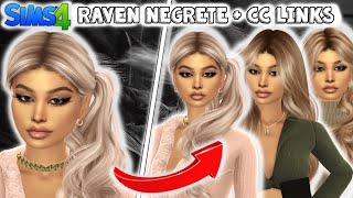 Raven Negrete Sim Lookbook  CC Links  Sims 4 CAS [upl. by Masera]