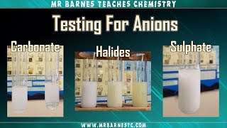 GCSE 19 Separate Chemistry 9 Testing for Anions Sulphates Halides and Carbonates [upl. by Frederich]