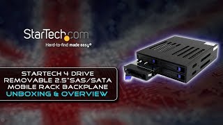 StarTech 4 Drive 25in Removable SAS SATA Mobile Rack Backplane Unboxing amp Overview [upl. by Galasyn867]