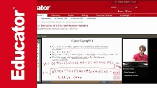 Statistics Mean and Standard Deviation of a Discrete Random Variable [upl. by Owiat122]