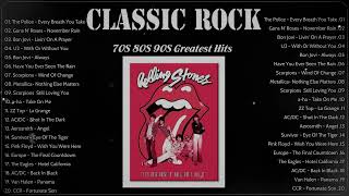 Classic Rock Songs 70s 80s Full Album 🍀 Queen The Beatles Nirvana ACDC Bon Jovi [upl. by Eirrem]