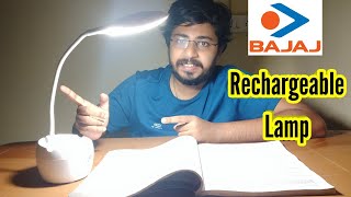 Bajaj Softlite Mini LED Rechargable table Lamp  Study Lamp  Reading Lamp [upl. by Haneekas]